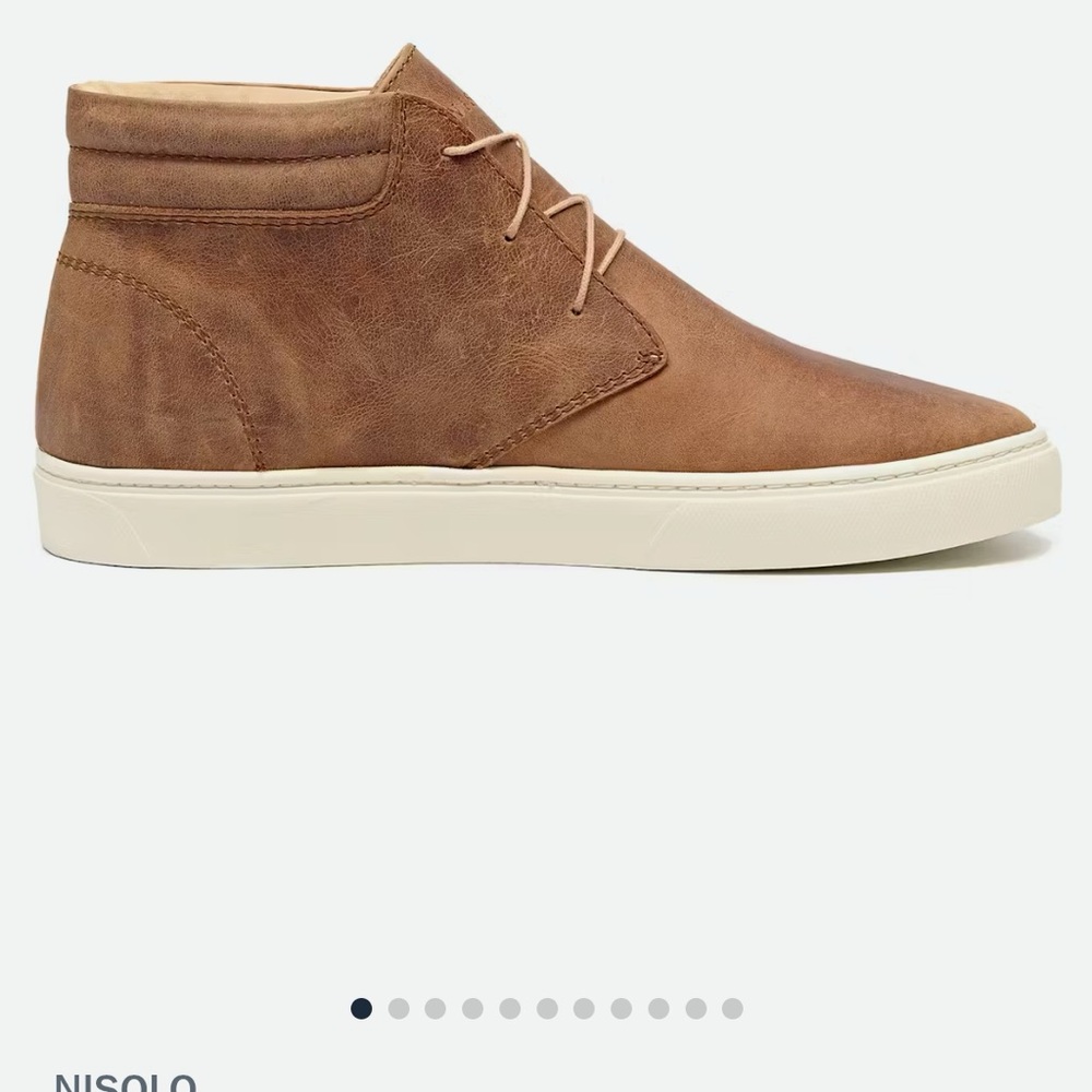 Nisolo Brown Mid-Top Sneakers with Slip-On Design